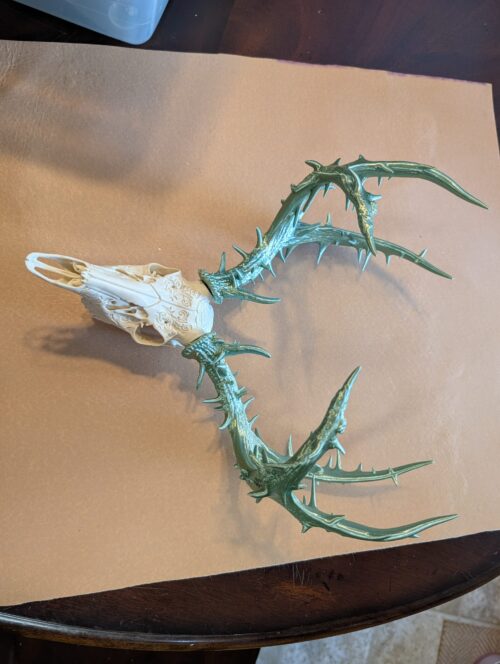 Rose & Crown of Thorns Deer Skull Mount