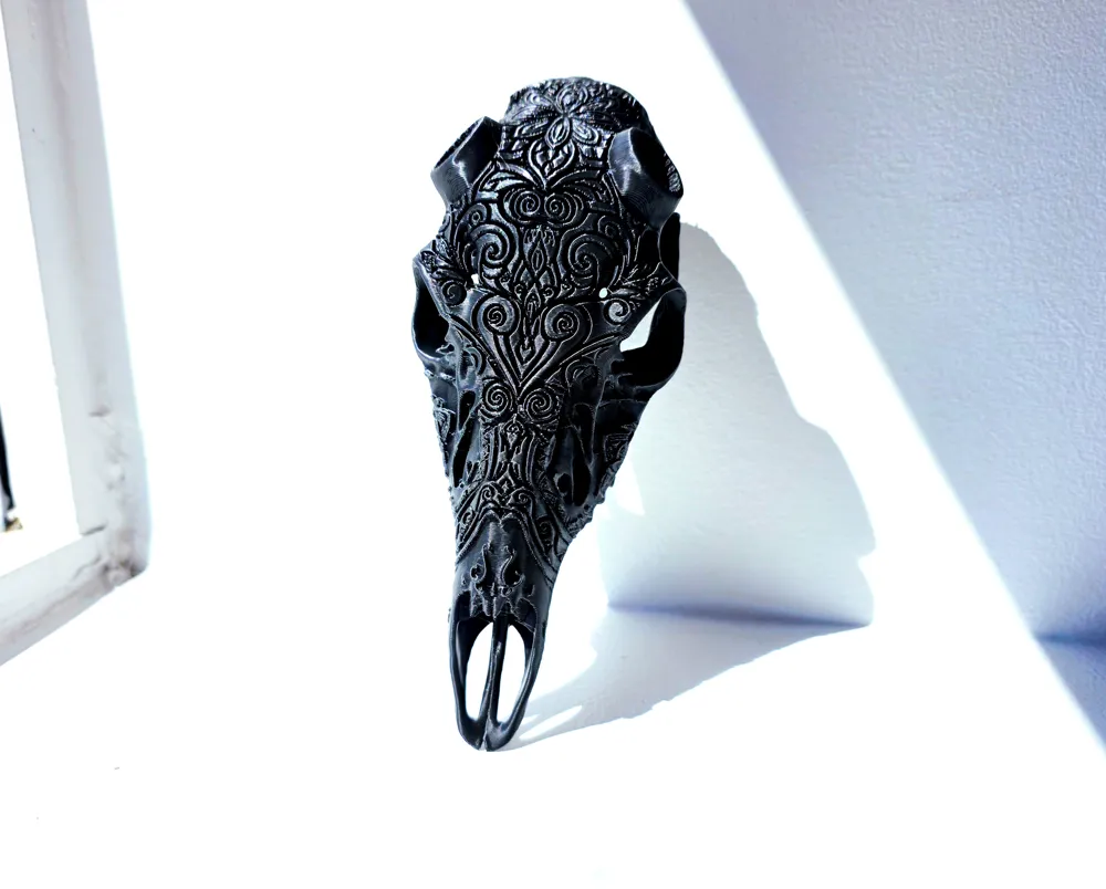 Graphic Skull "Sugar" BAS Antler Mount - Image 3